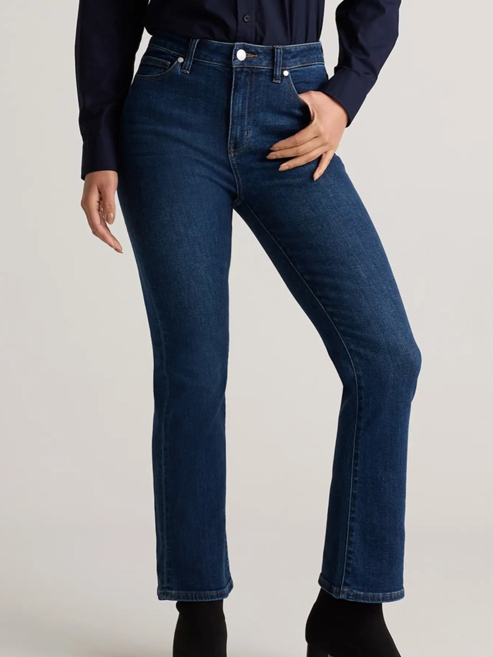 Quince Organic Cotton High Rise Kick Flare